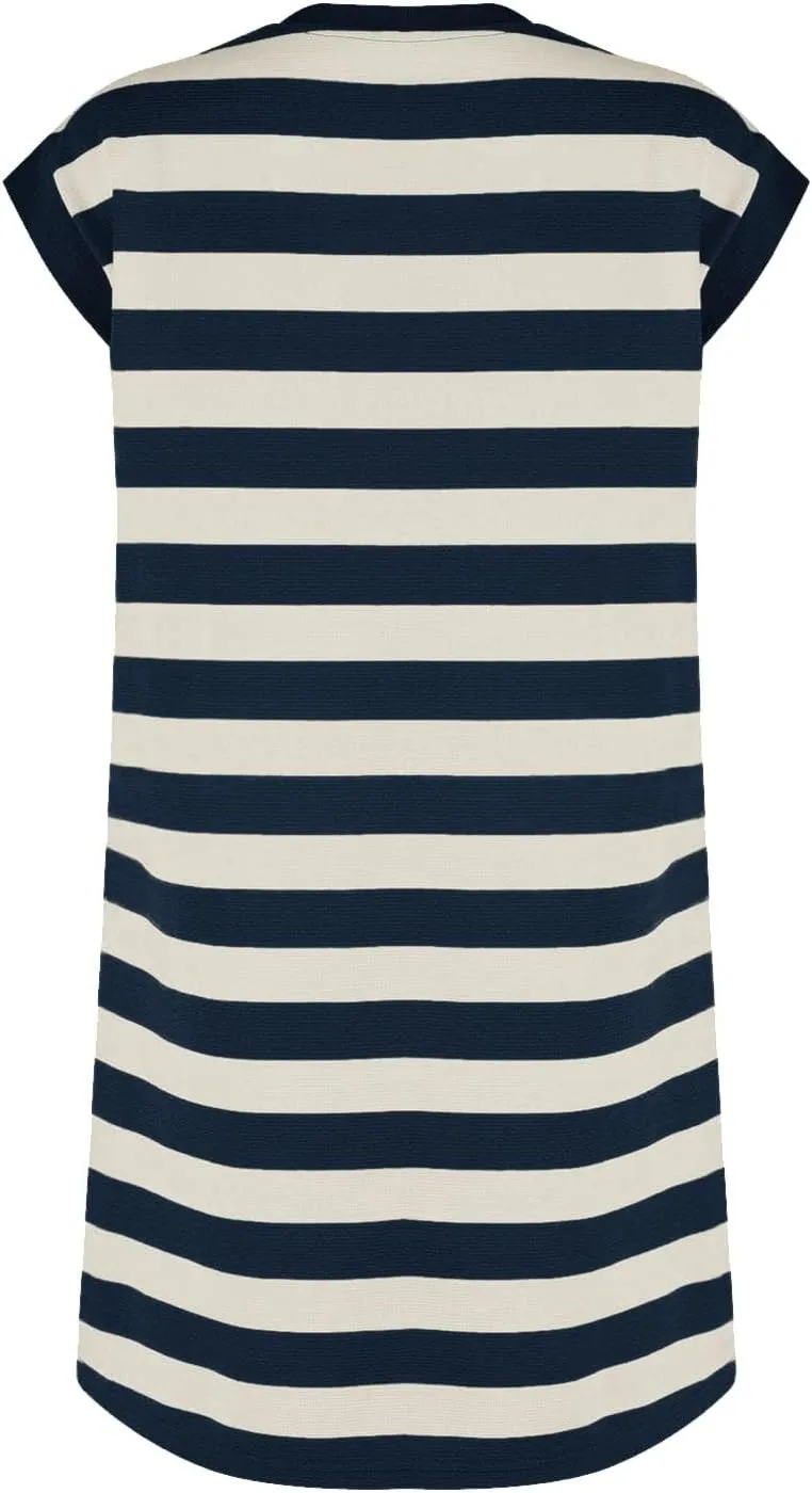 Casual Summer Dresses for Women 2025,Summer Striped Tshirt Short Dress Loose Cap Sleeves Round Neck Tshirt Beach Dresses