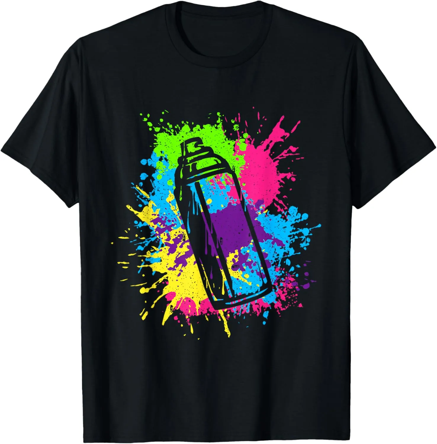 Colourful Graffiti Graphic Spray Can Street Art Artist T-Shirt