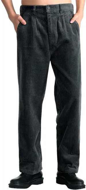 IDEALSANXUN Mens Corduroy Pants Casual Straight Leg Pleated Dress Pants
