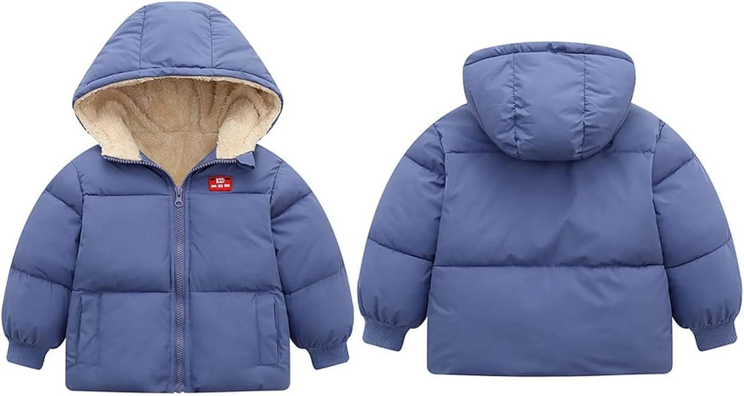 Infant Toddler Boys Girls' Winter Jacket  Fleece Lined Parka Coat  Padded Warm Jacket for Kids 1-5 Years