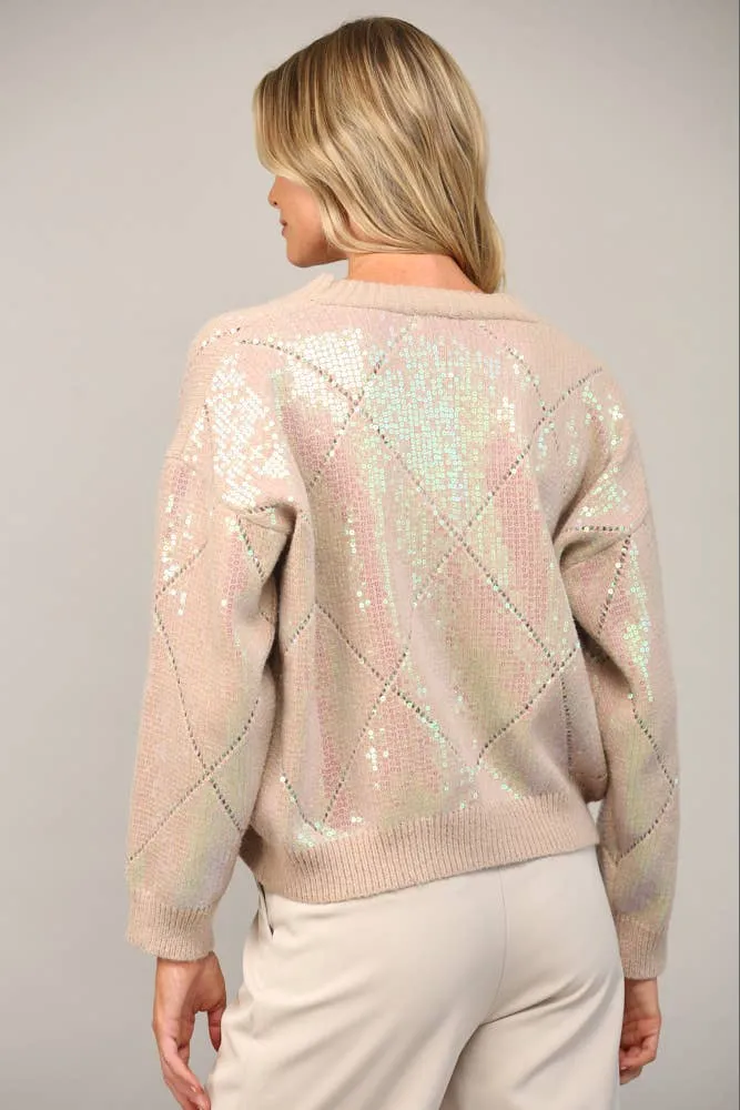 Moon Sequin Cardigan