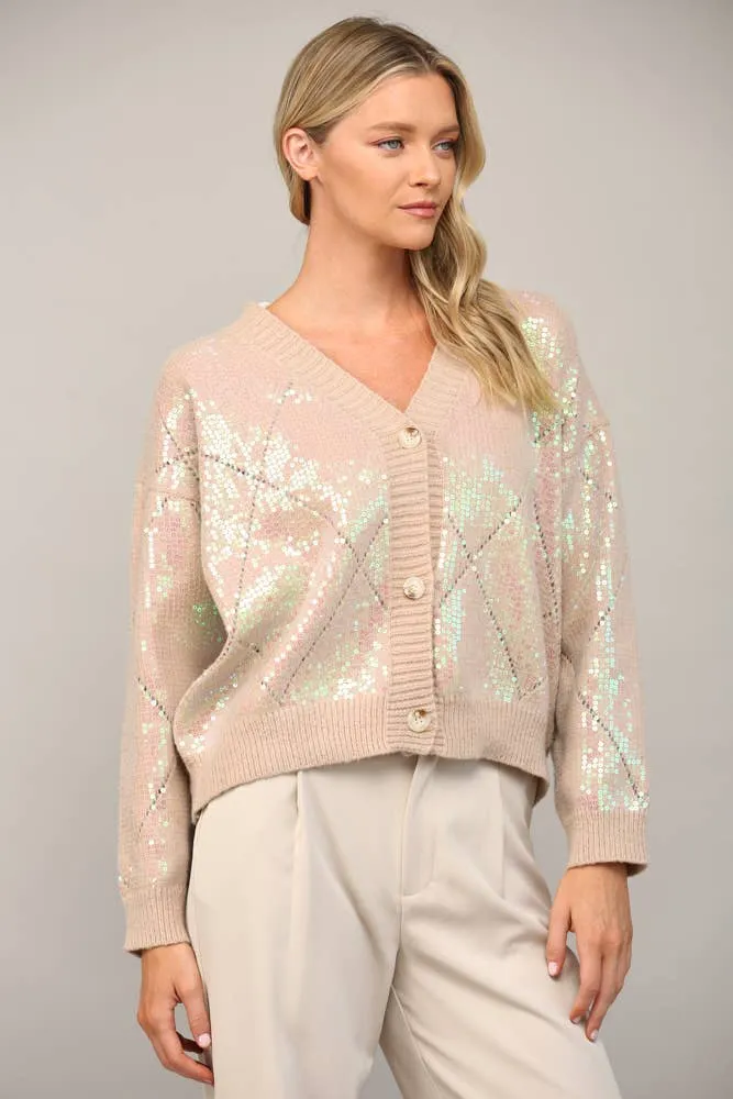 Moon Sequin Cardigan