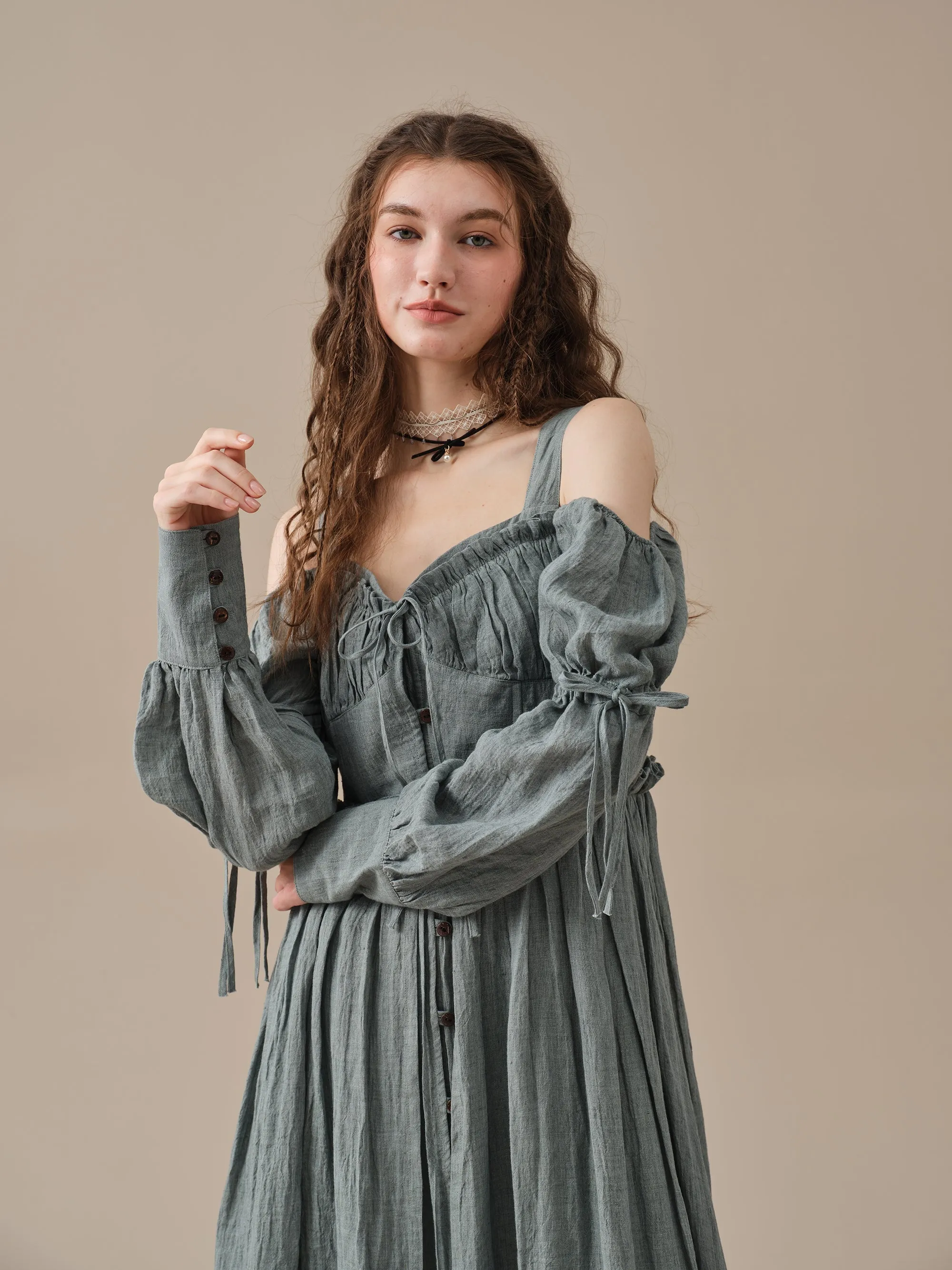 Olivia 28 | Puff sleeve corset dress
