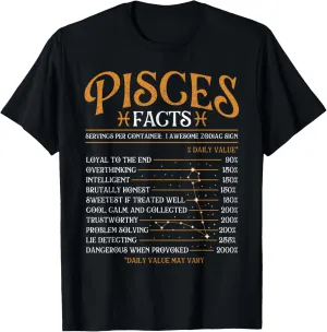 Pisces Facts - Astrology Horoscope Zodiac Sign T-Shirt