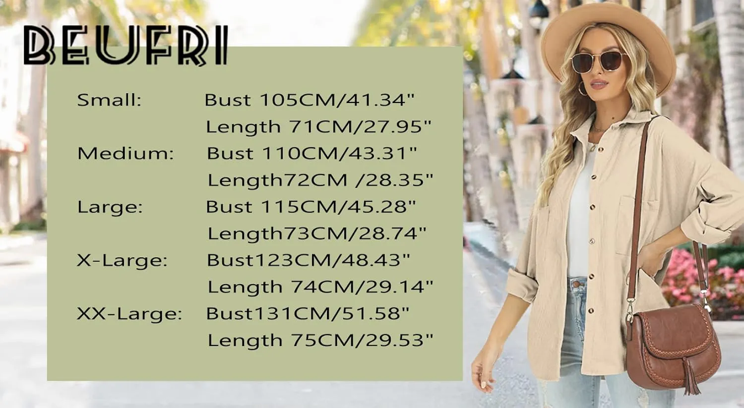 Plus Size Corduroy Jacket for Women Casual Long Sleeve Button Down Shacket Jacket