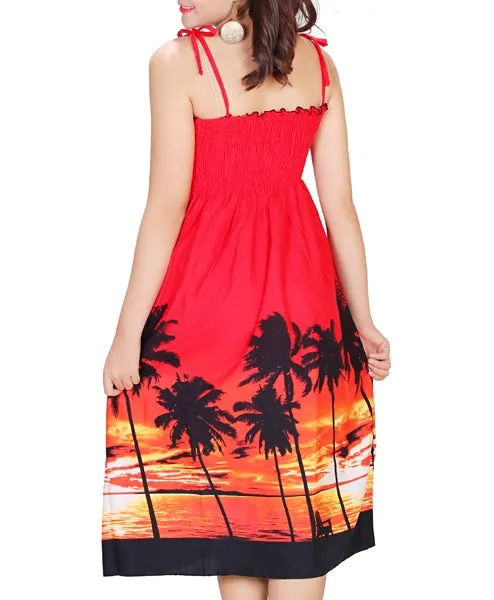 Sunset Border Women's Short Elastic Tube Dress