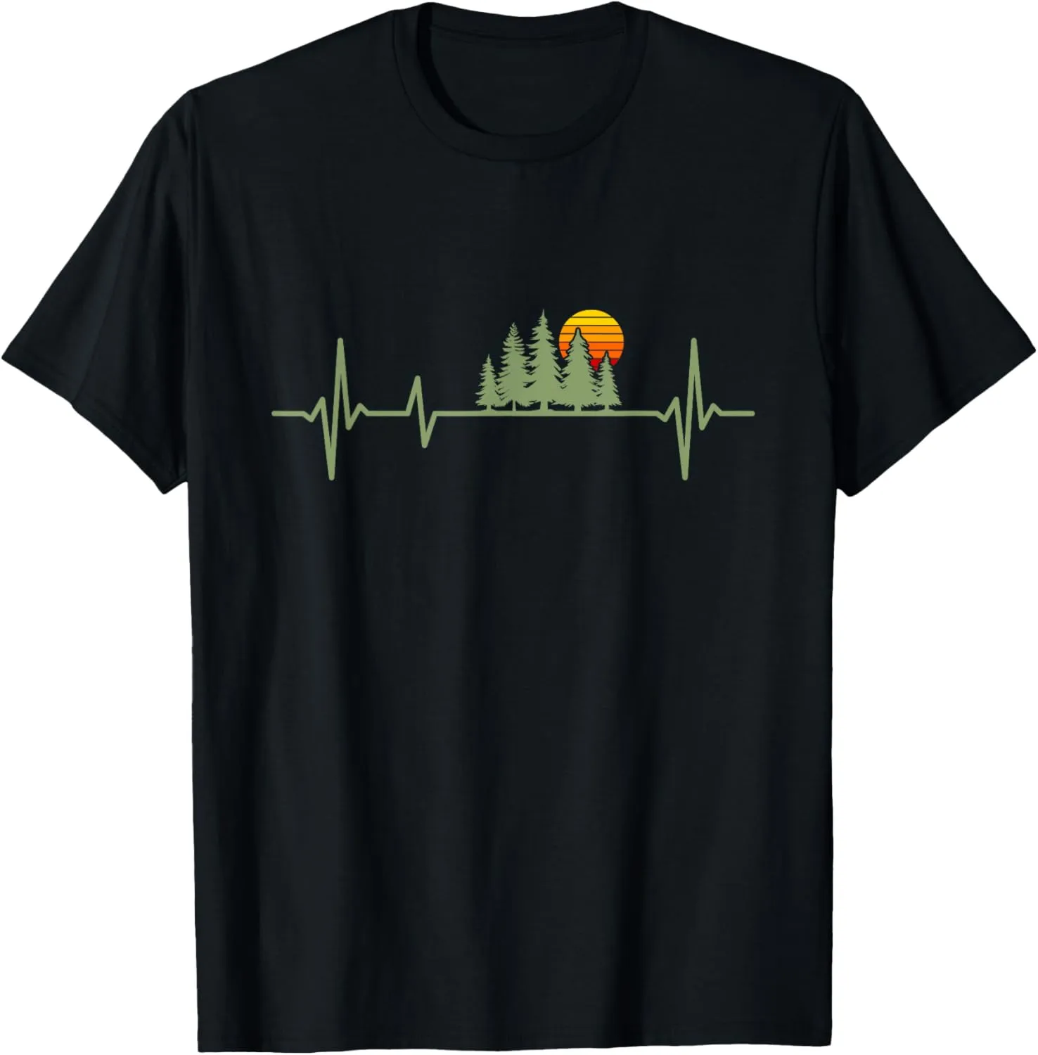 Trees Wildlife Nature Heartbeat Forest T-Shirt