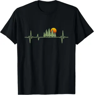 Trees Wildlife Nature Heartbeat Forest T-Shirt