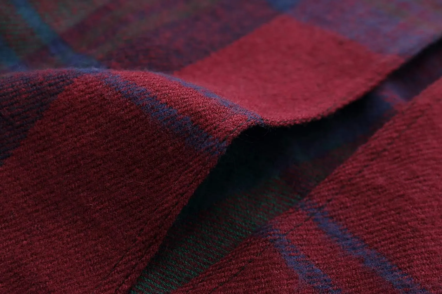 Women's Vintage Plaid Knitted Tassel Poncho Shawl Cape Button Cardigan